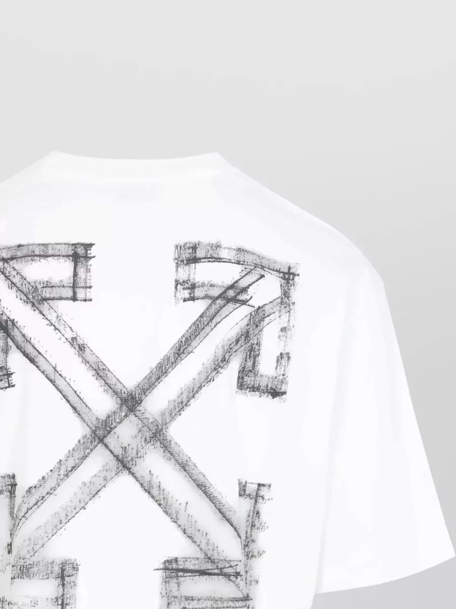 Off-White Cotton Motion Arrow Skate Short-Sleeve T-Shirt