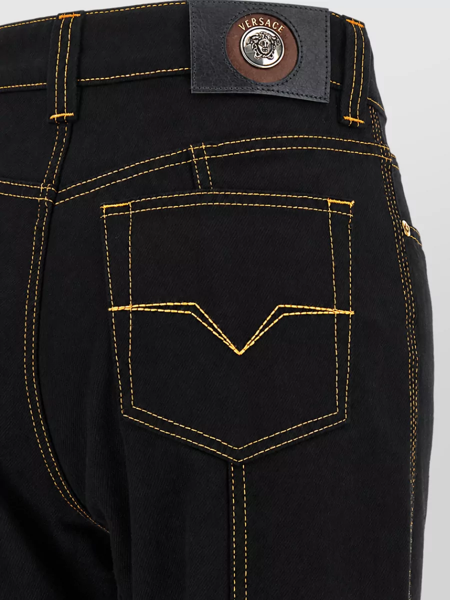 Versace High-Rise Straight-Leg Denim Jeans
