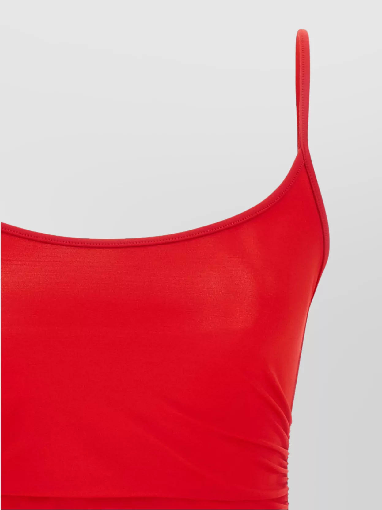 The Attico Sleeveless Dress Ruched Adjustable Straps