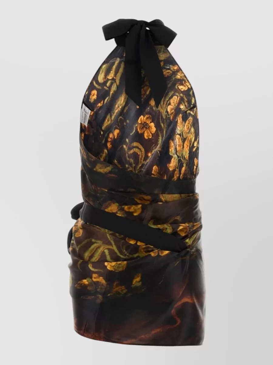Dries Van Noten Printed Silk Mini Dress