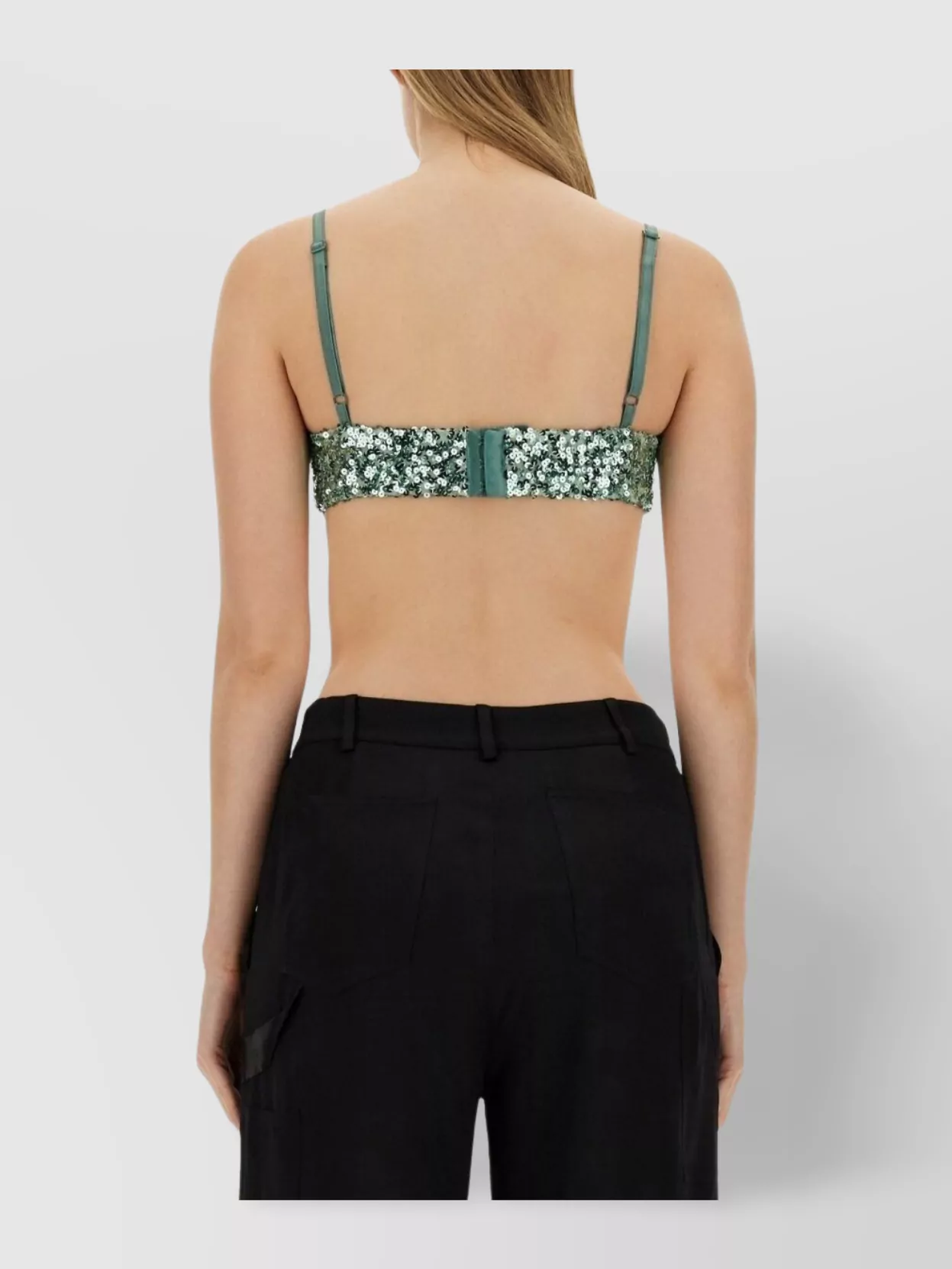 Moschino Sequined Bandeau Crop Top