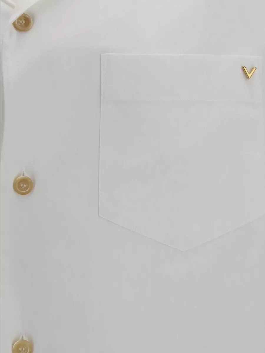 Valentino Cotton Oversized Short-Sleeve Bowling Shirt