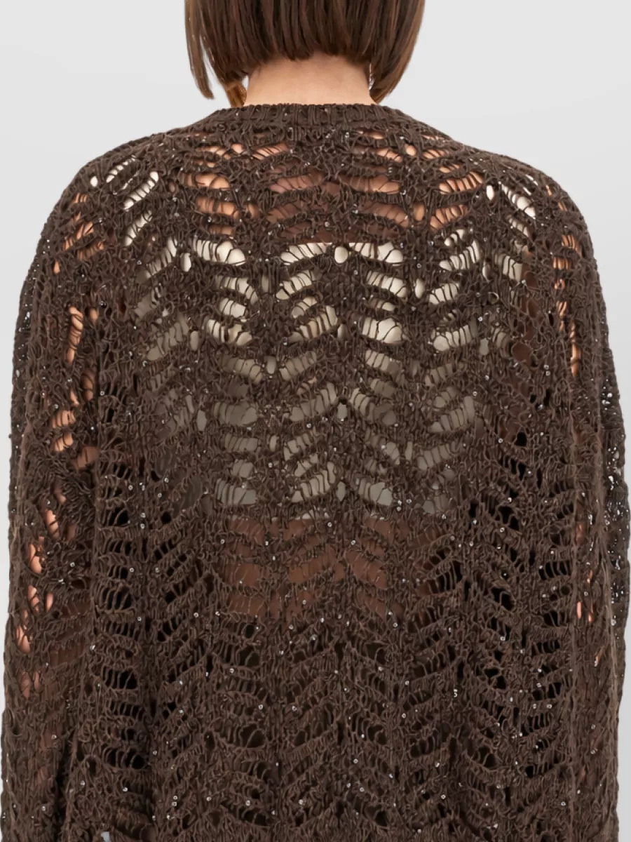 Brunello Cucinelli Linen And Silk Diamond-Knit Sweatshirt