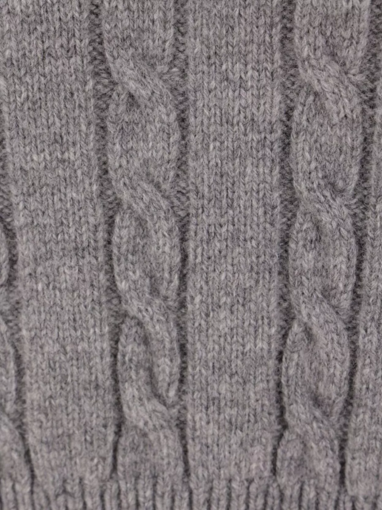 Loewe Cable Knit Crew Neck Wool Sweater In Gray