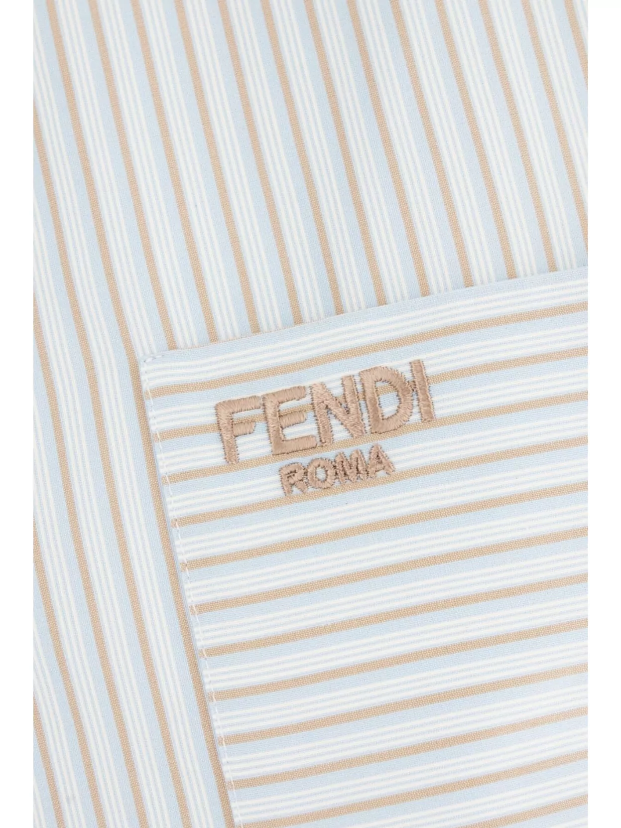 FENDI POPLIN SHIRT WITH CHEST POCKET AND DRAWSTRING HEM