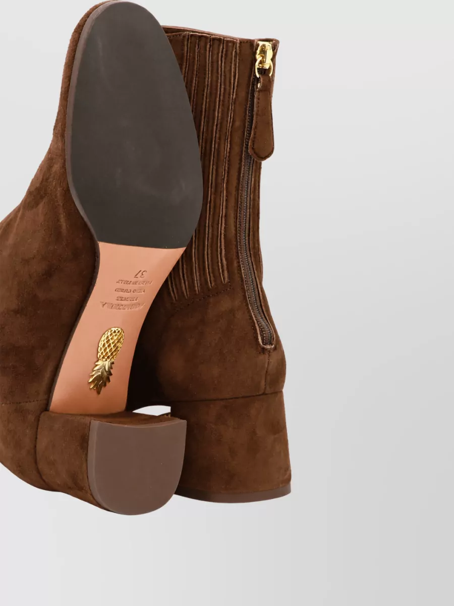 Aquazzura Lamb Leather Saint Honore 50 Mm Ankle Boots