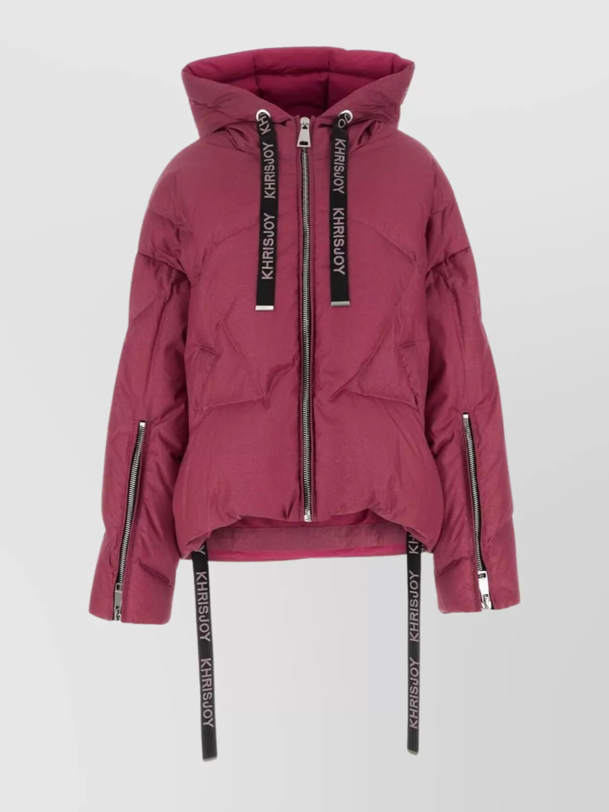 Shop Khrisjoy Tyrian Purple Polyester Iconic Down Jacket