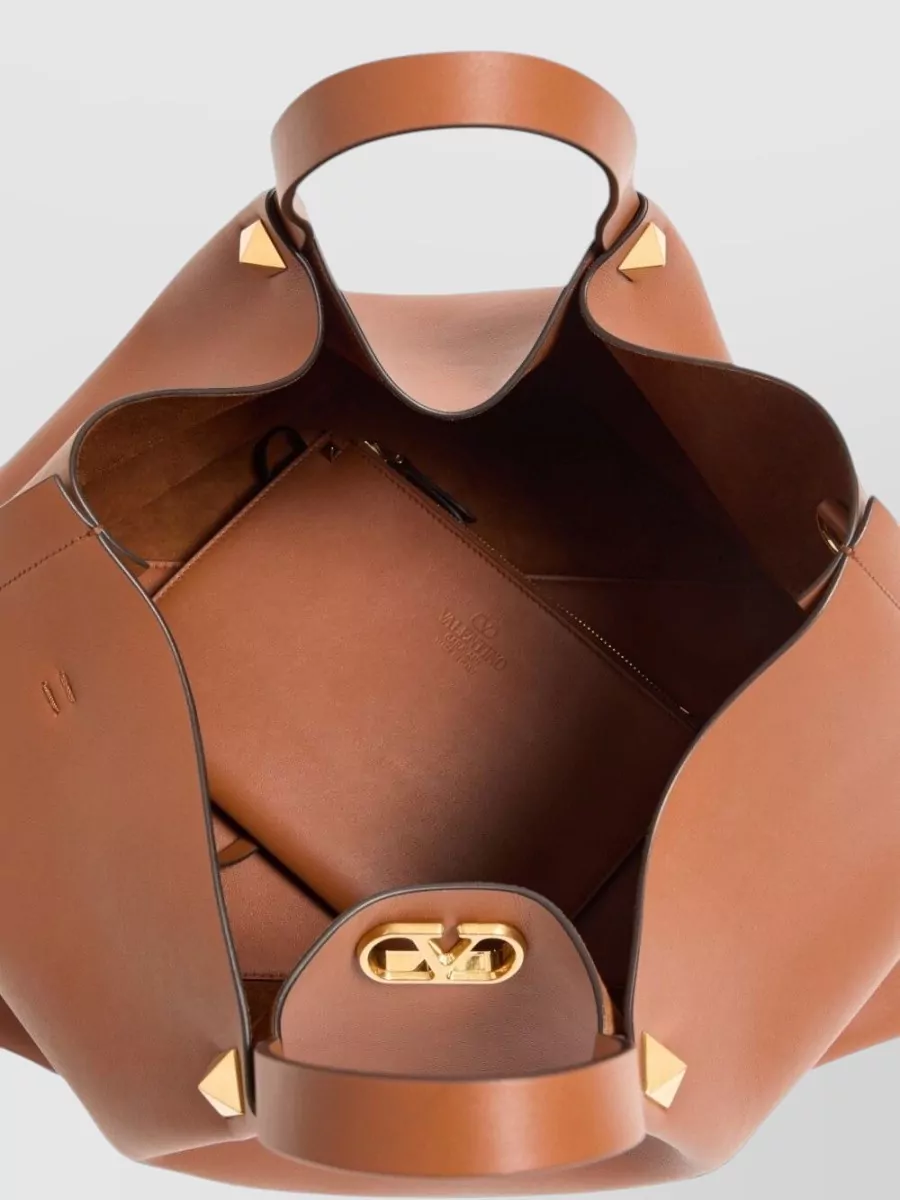 Valentino Garavani Vlogo Signature Large Leather Tote Bag