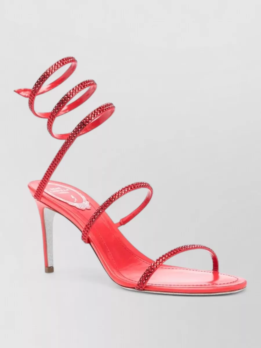 Rene Caovilla Leather Crystal-Embellished Sandals