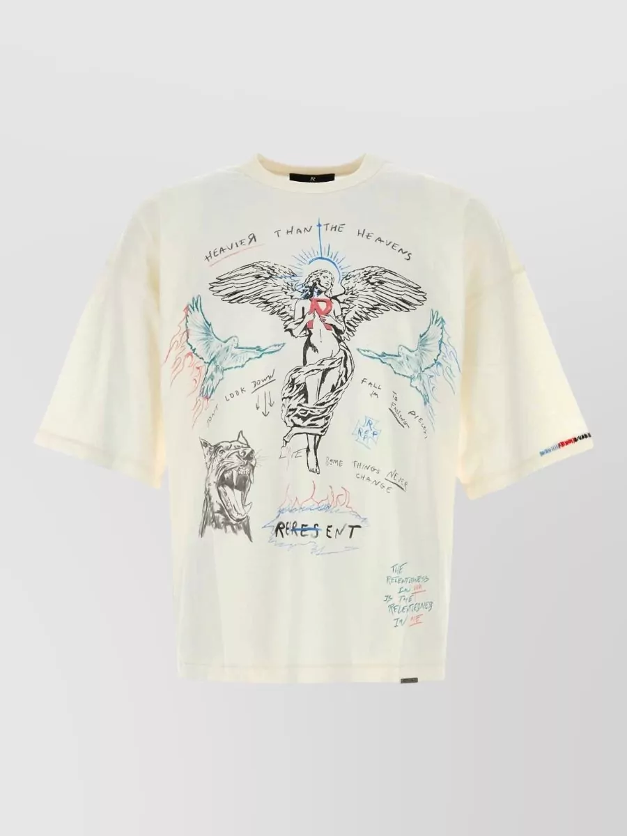 Represent Heavier Than The Heavens Graphic T-shirt In Neutral