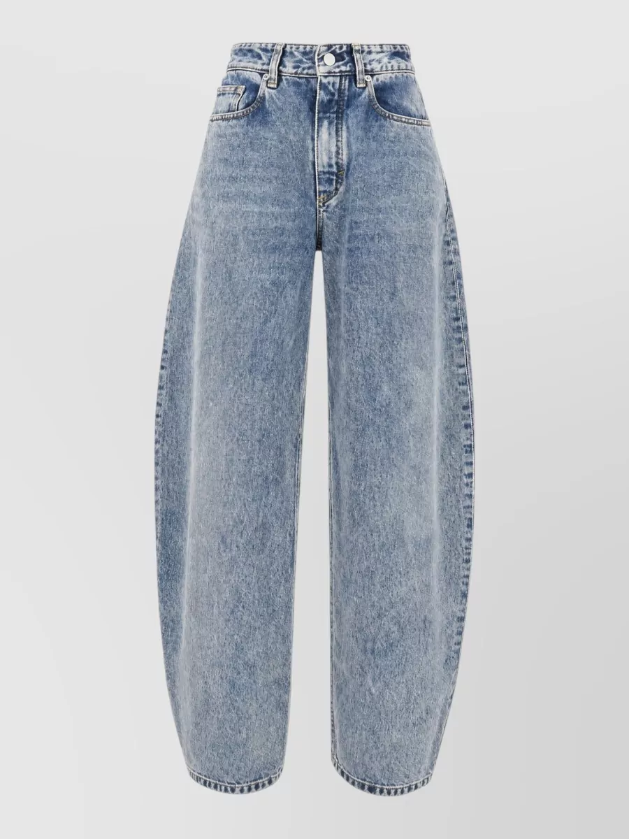 Alaïa denim straight-leg trousers