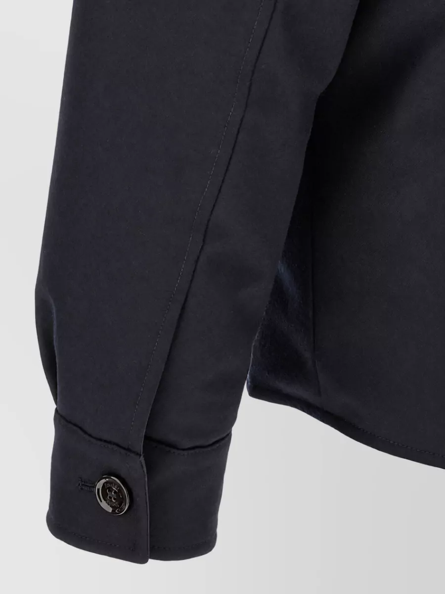 Moorer Wool Cashmere Flannel Padded Overshirt Jacket