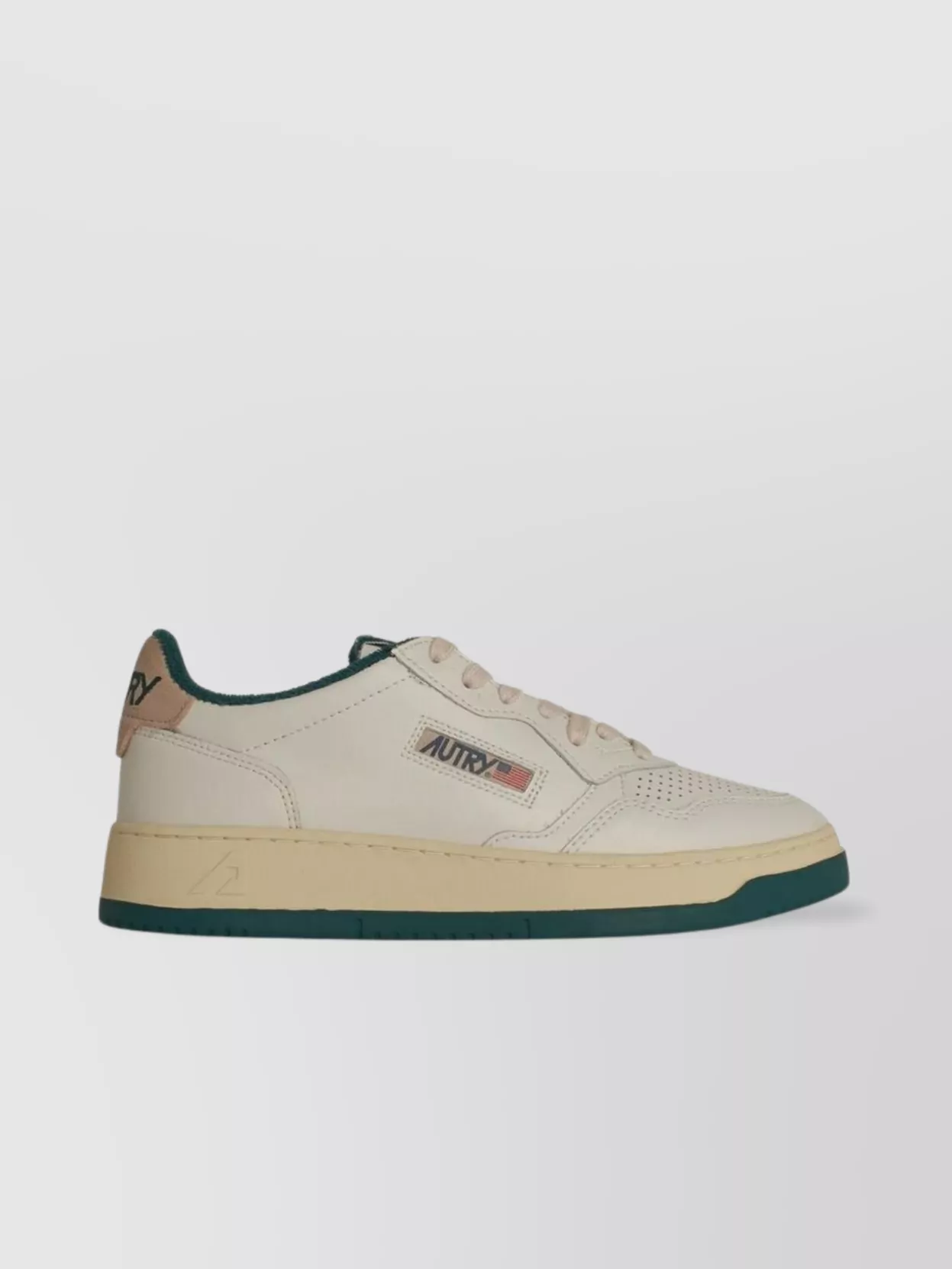 Autry 'medialist' Perforated Toe Leather Sneakers In Metallic
