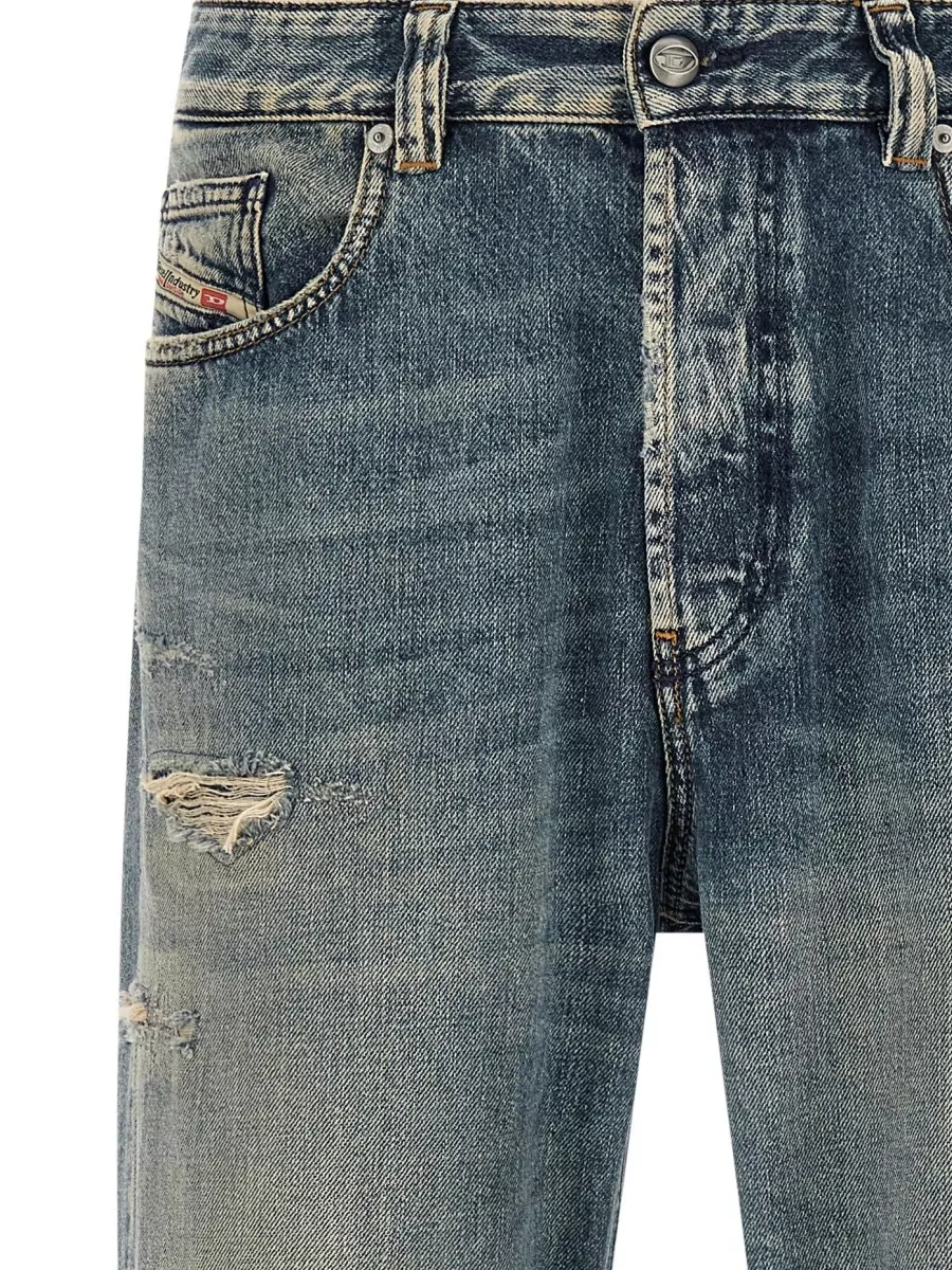 Diesel Denim Mid-Rise Tapered Jeans