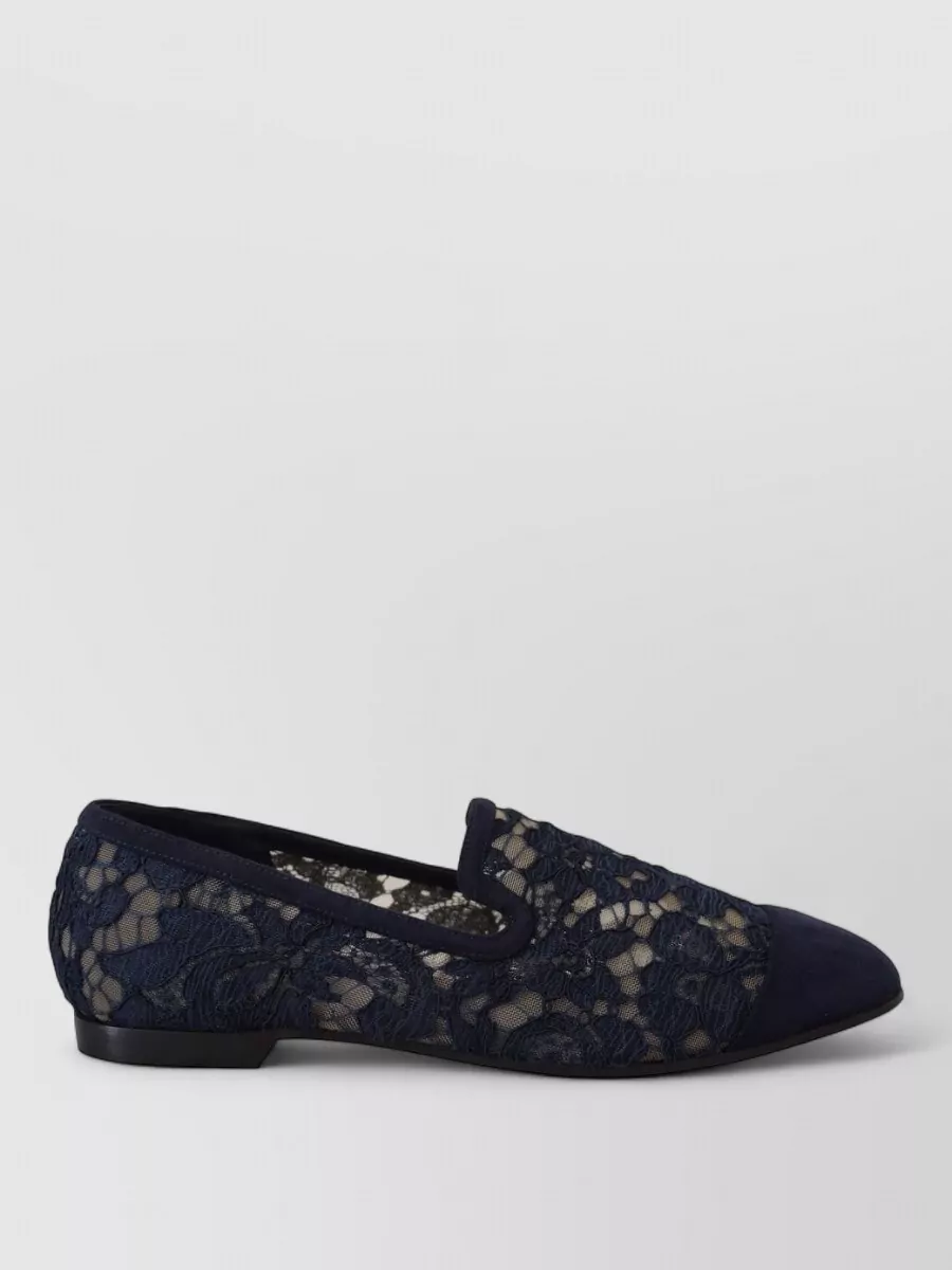 Dolce&Gabbana Suede Lace Slip-On Loafers