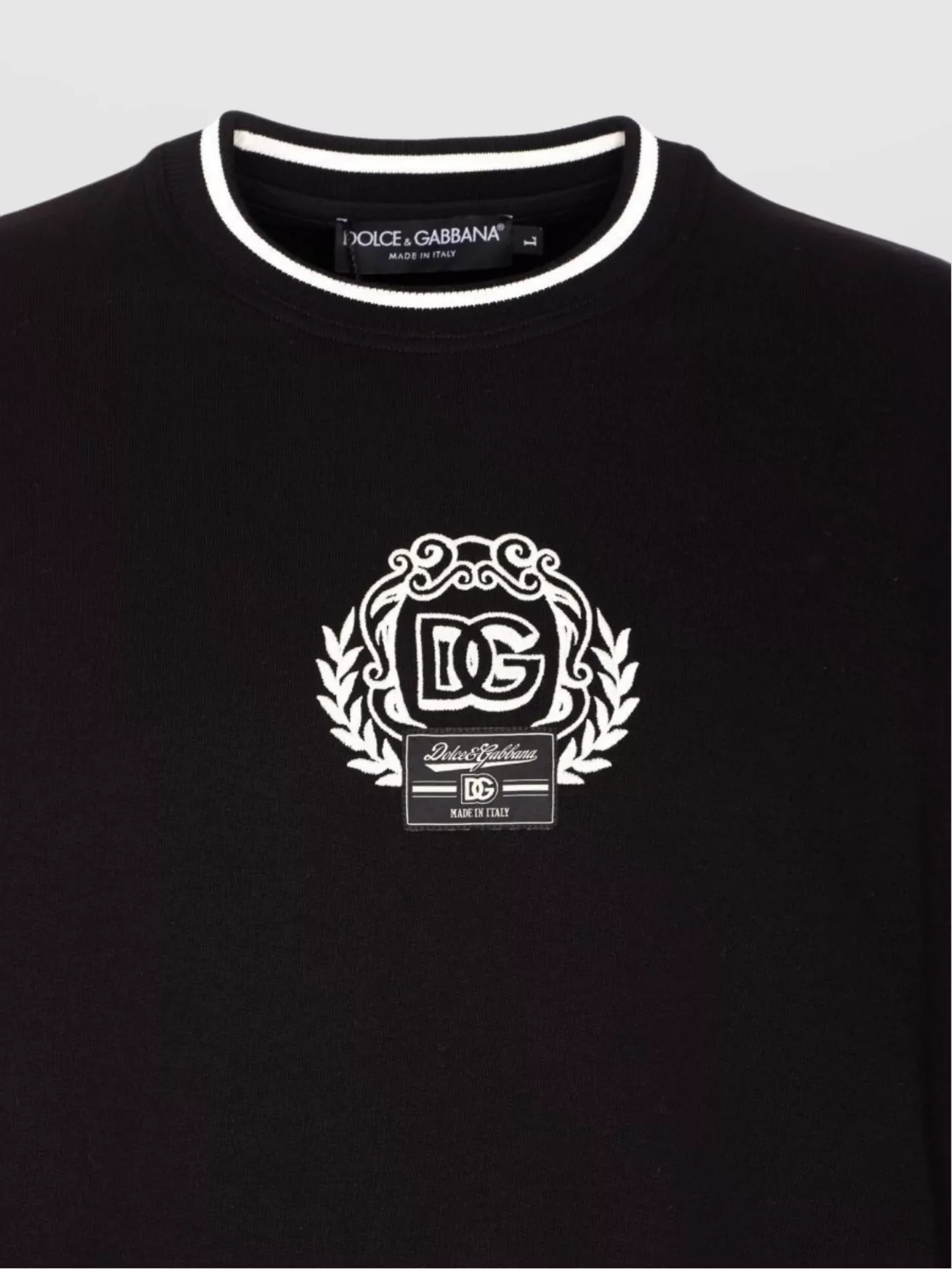 Dolce&Gabbana Crewneck Sweatshirt With Ribbed Cuffs And Hem