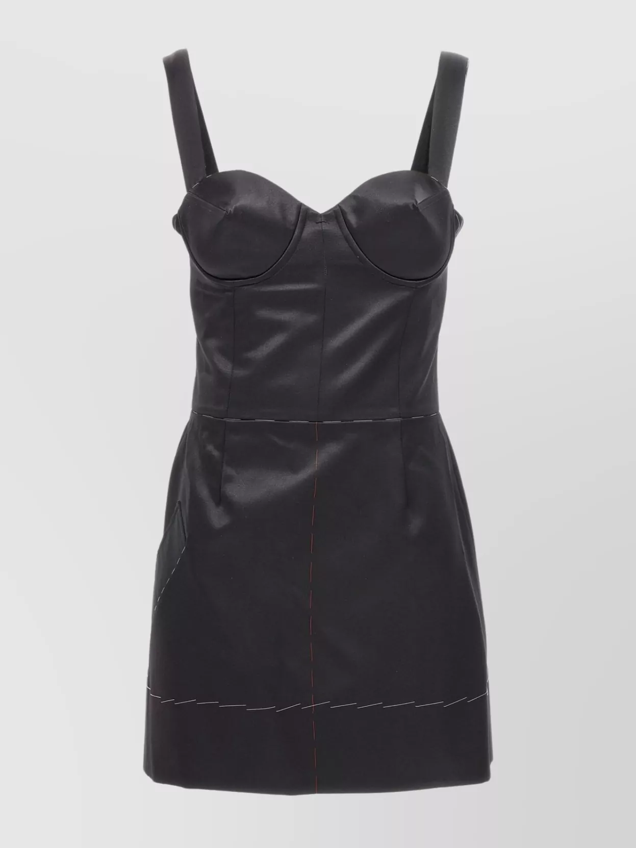 Shop Maison Margiela Stitching Corset Dress Adjustable Straps