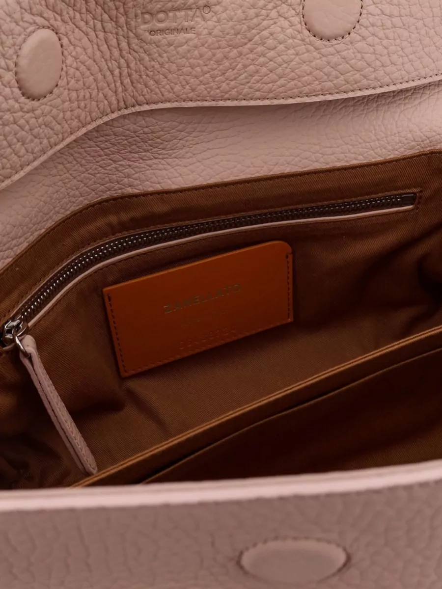 Zanellato Shoulder Bag Detachable Strap Studded Sides