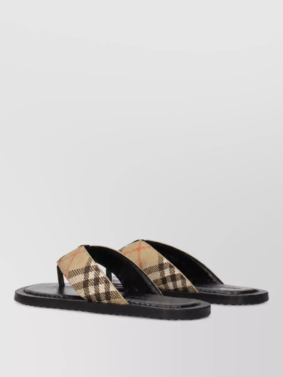 Burberry textile flip flops