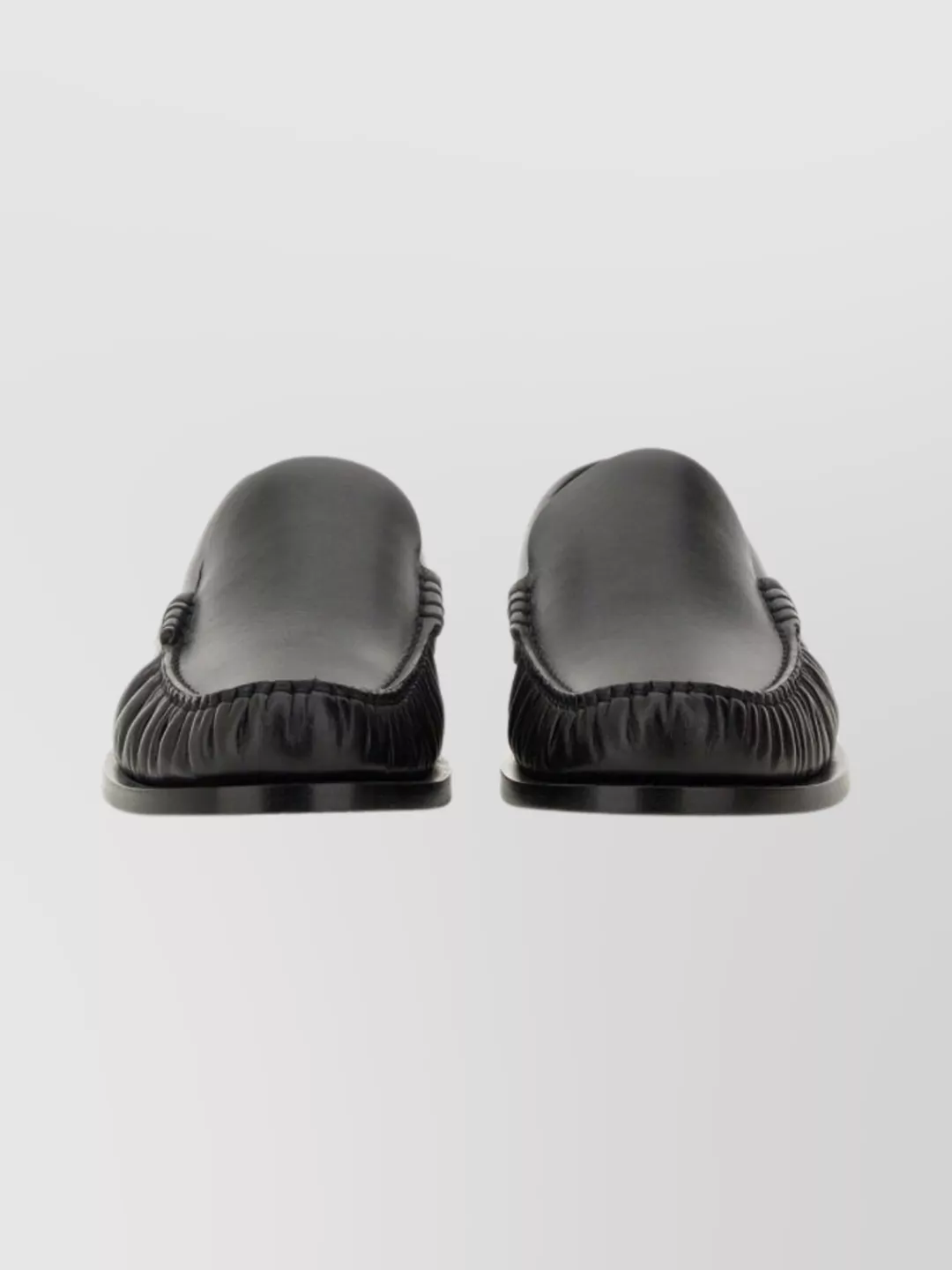 Saint Laurent Laurent Ruched Detail Flat Sole Loafers