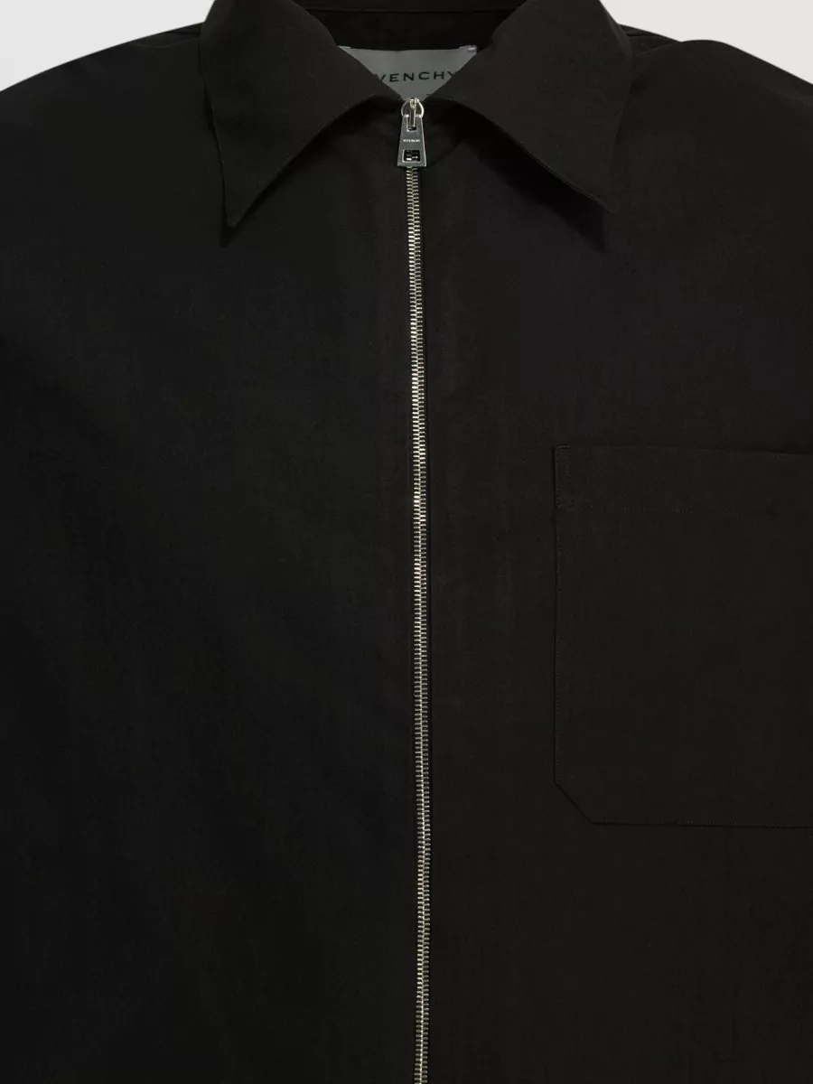 Givenchy Short-Sleeve Zip Shirt Jacket