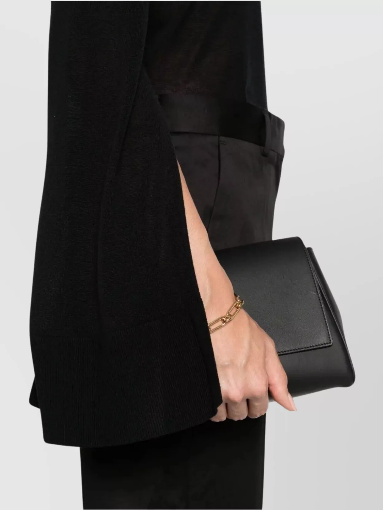 Totême High Neck Slit Sleeve Knitwear