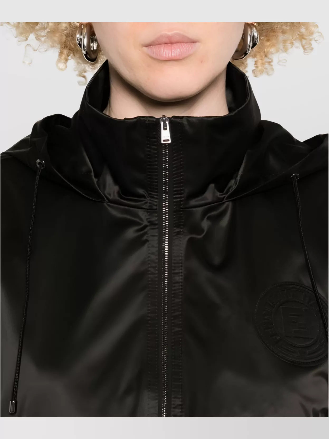 Fendi Sleeveless Hooded Vest With Drawstring Hem