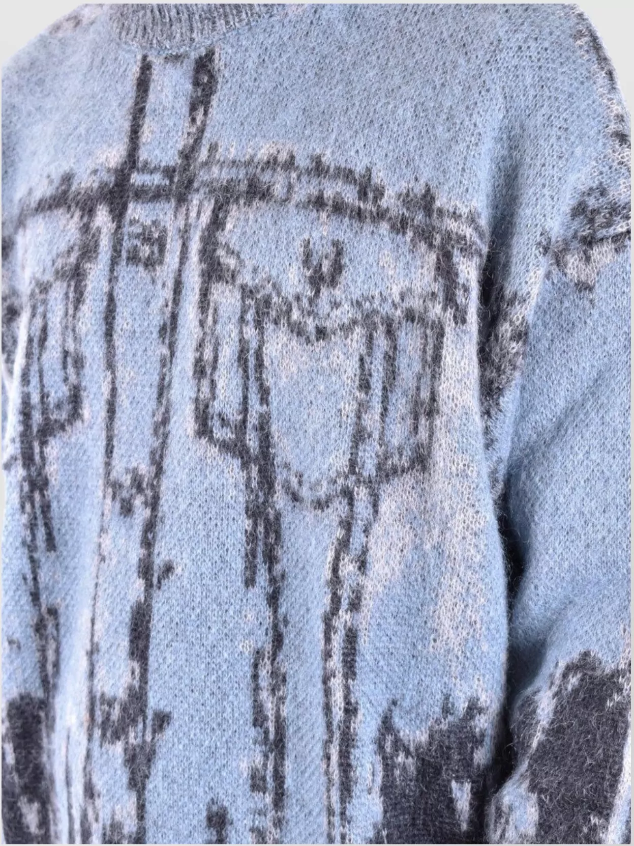 Diesel Crew Neck Abstract Pattern Sweaters