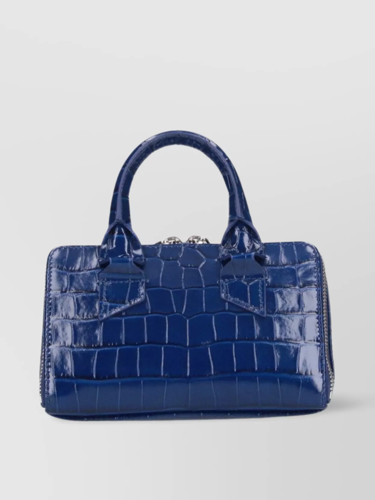 Attico Crocodile Top Handle Structured Cross-body Bag