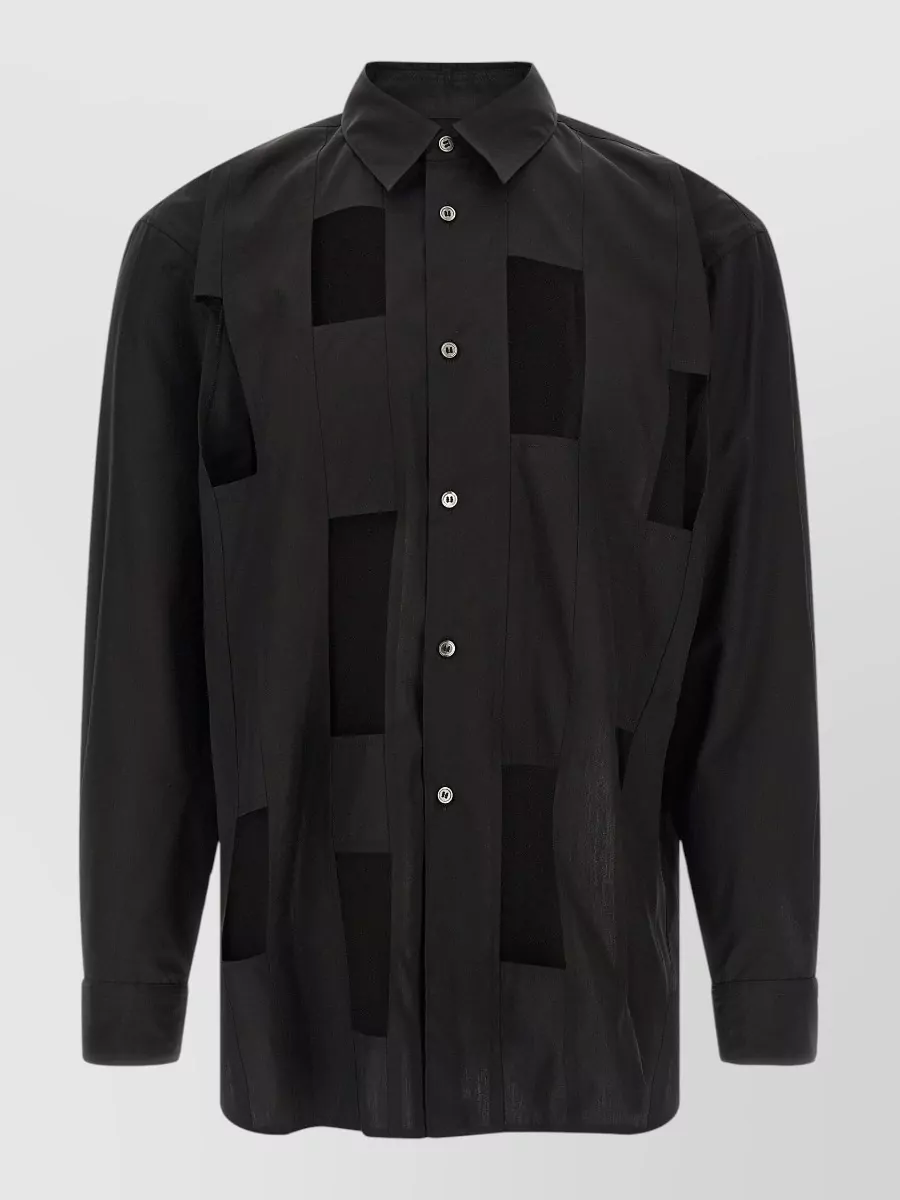 Comme des Garçons cotton asymmetric cutout shirt