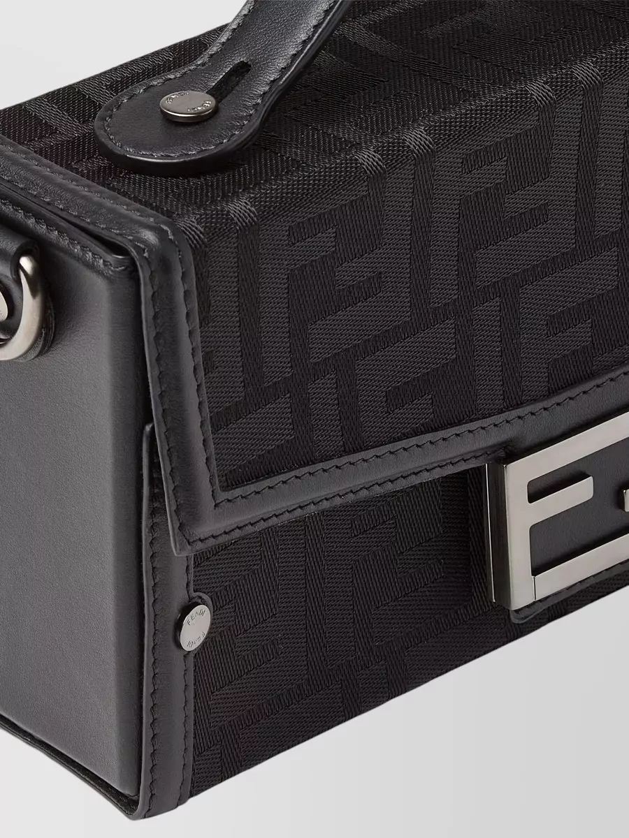 Fendi Baguette Nylon Jacquard Cross-Body Bag