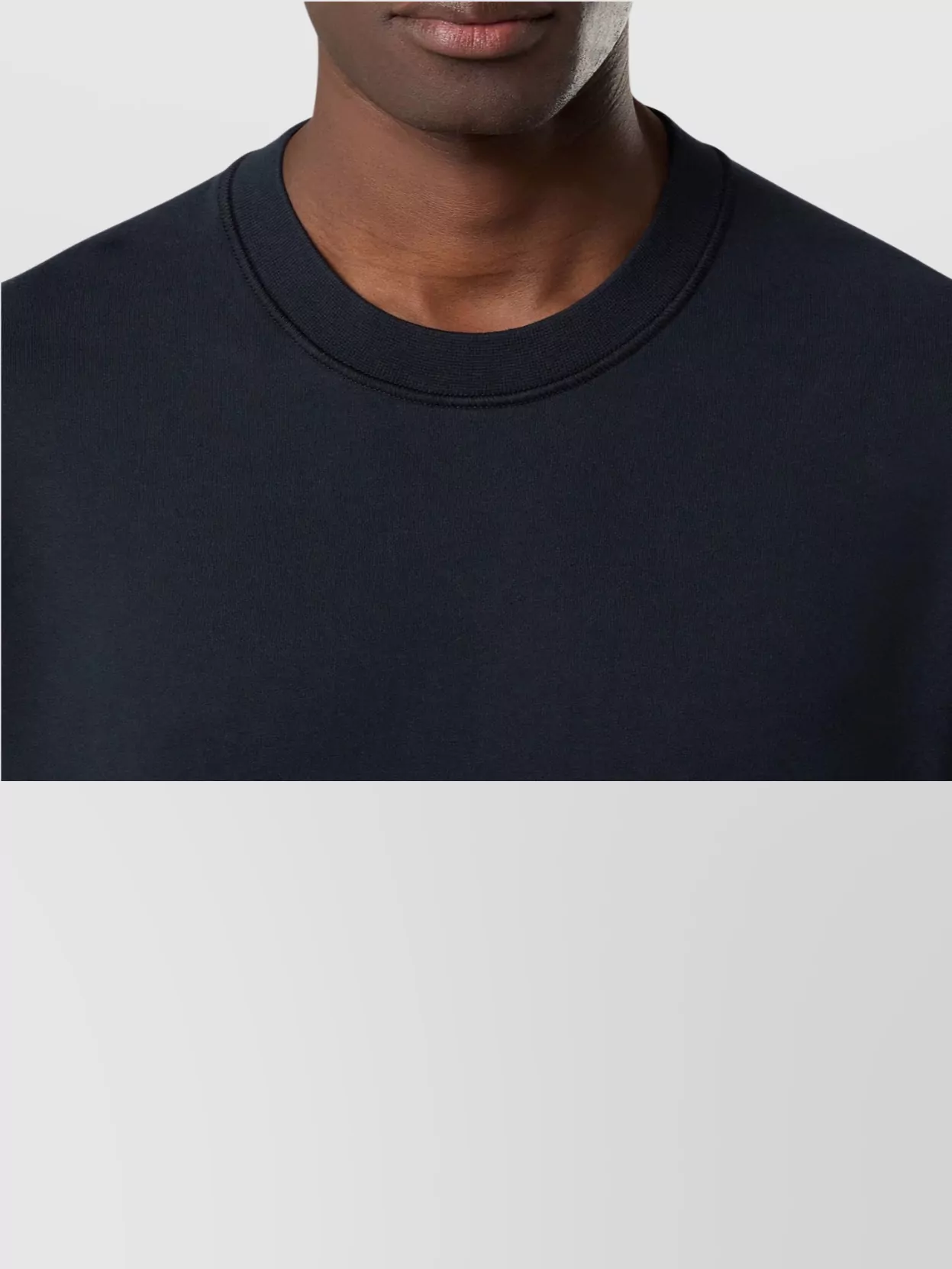 Shop Stone Island Crew-neck Cotton Fleece Sweatshirt