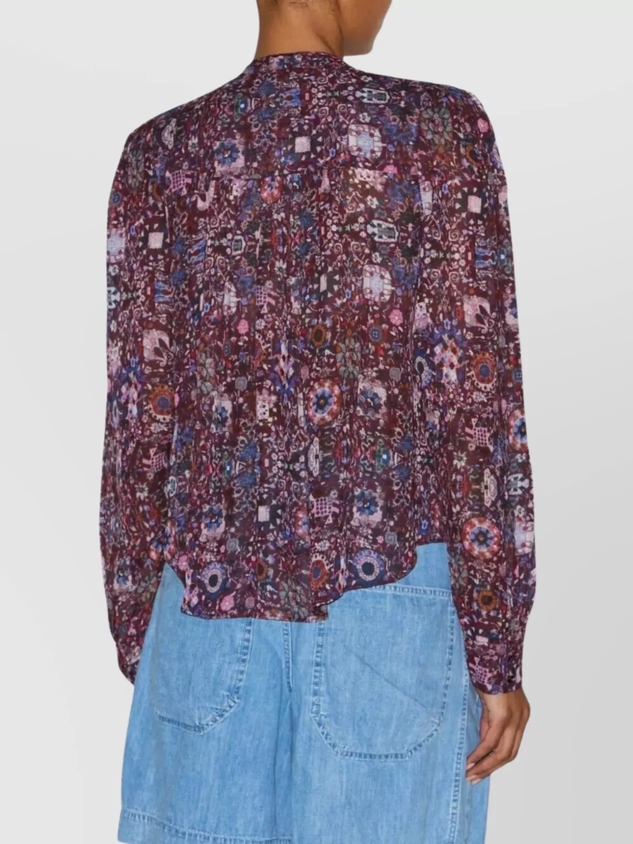 Isabel Marant Etoile Lightweight Long Sleeve Printed Top
