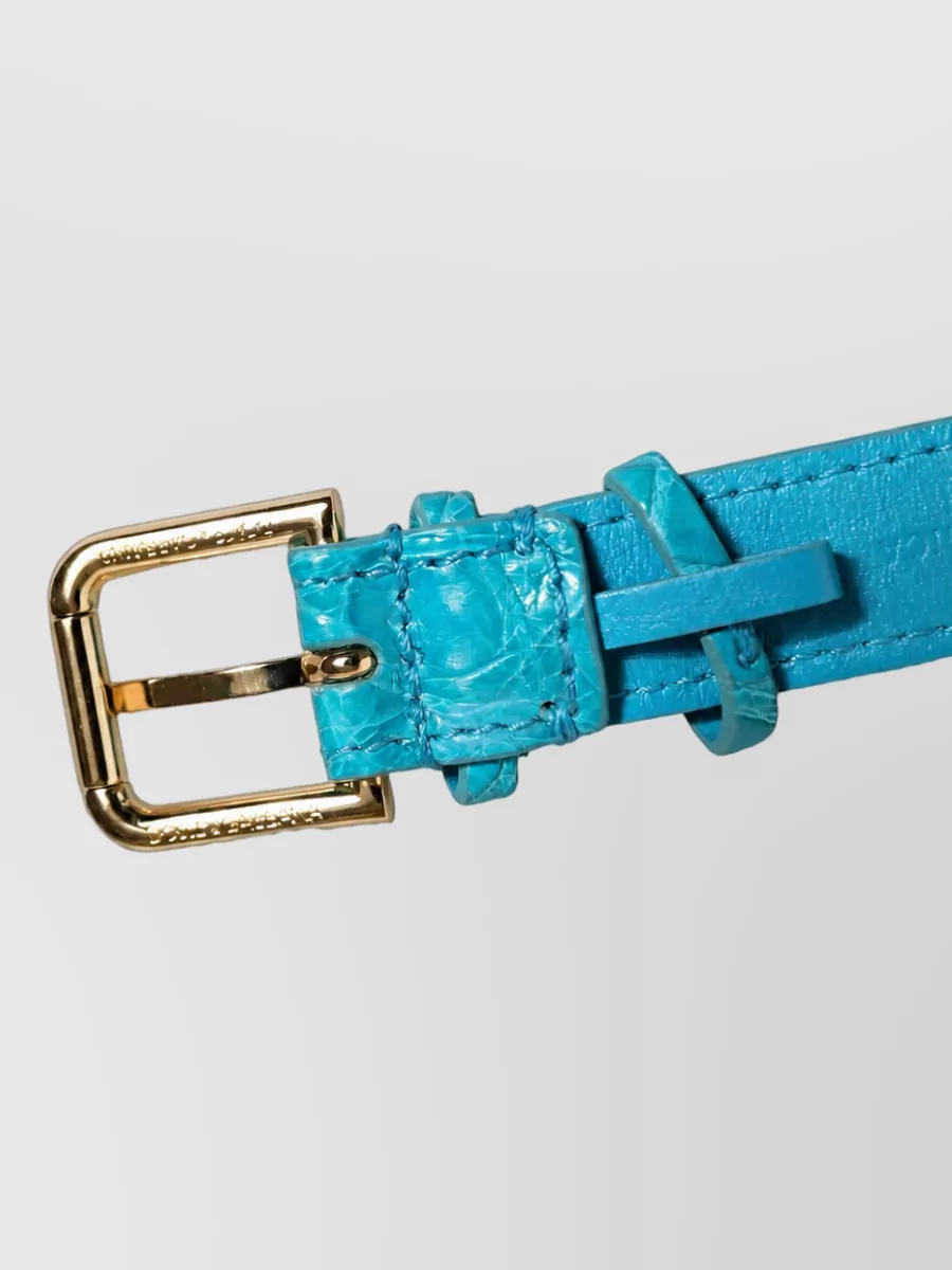 Dolce&Gabbana Caiman Leather Belt Bracelet