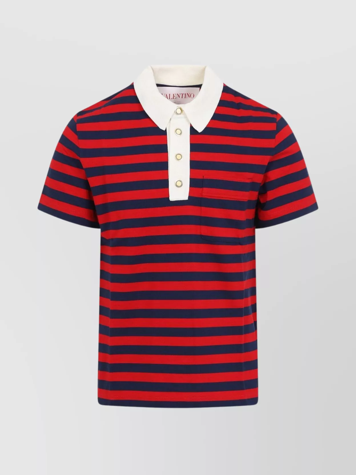 Valentino Striped Cotton Polo Shirt