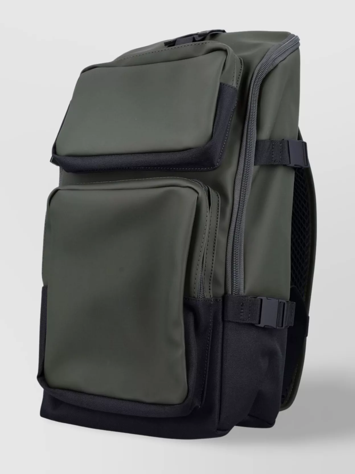 RAINS LARGE WATERPROOF ROLLTOP BACKPACK WITH MULTIPLE POCKETS