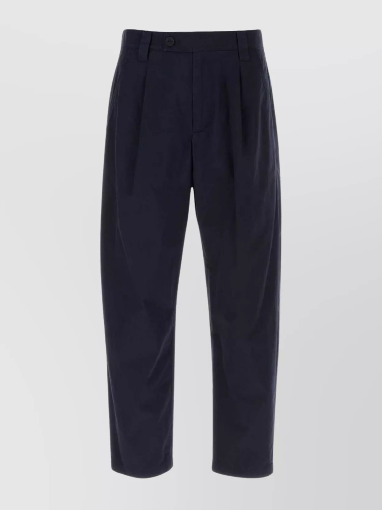 Shop Apc Cotton Pleated Front Trousers In Blue