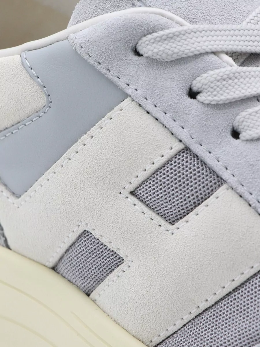 Hogan Suede And Mesh Low Top Sneakers