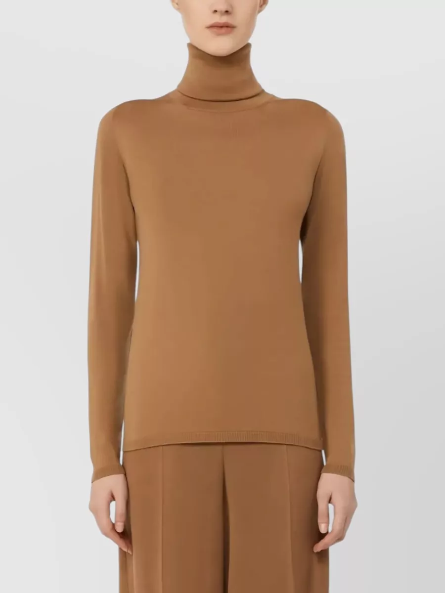 Max Mara Knit Turtleneck Long Sleeve Sweater