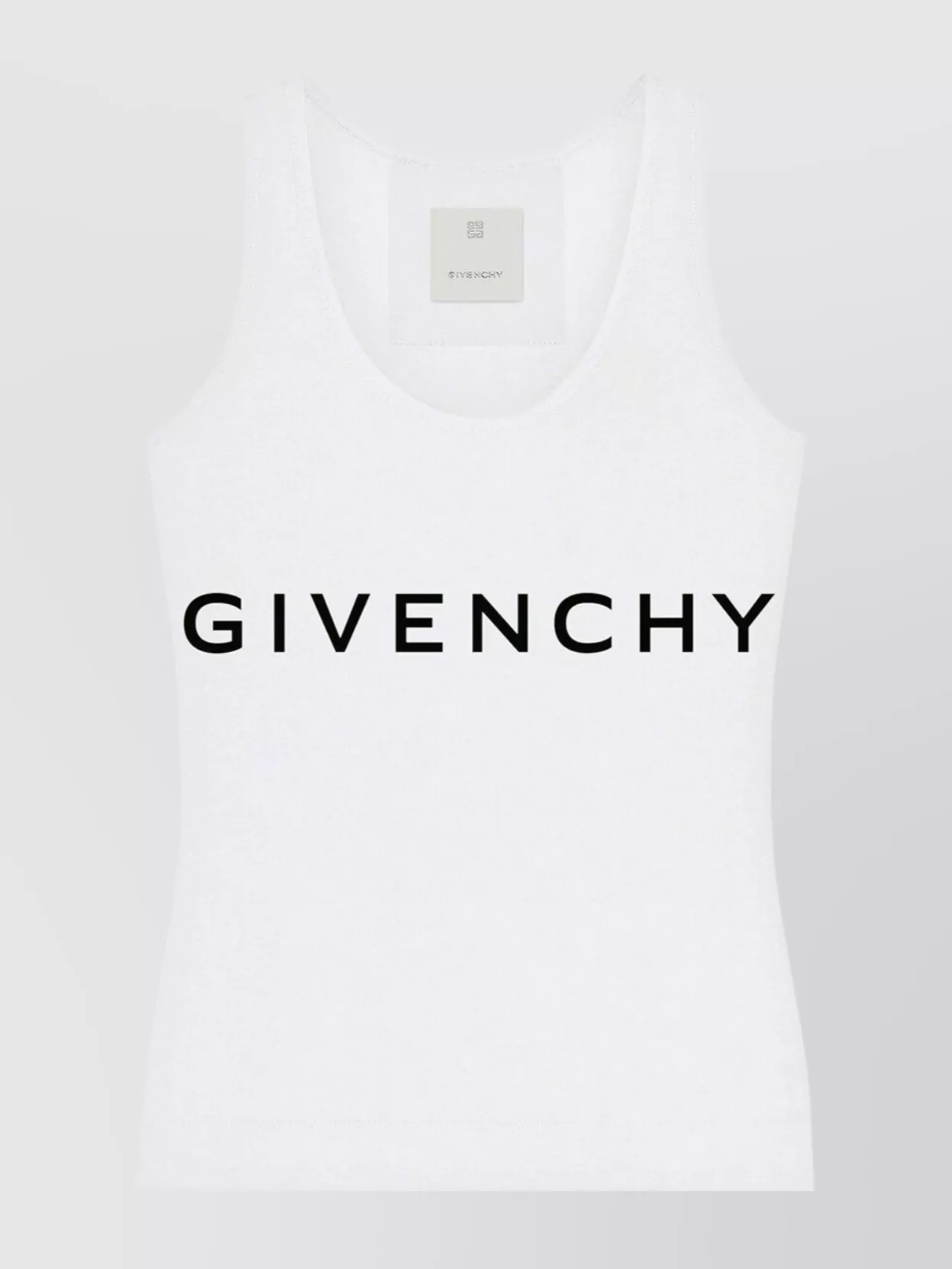 Shop Givenchy Sculpted Sleeveless Tank With Striking Archetype Print In White