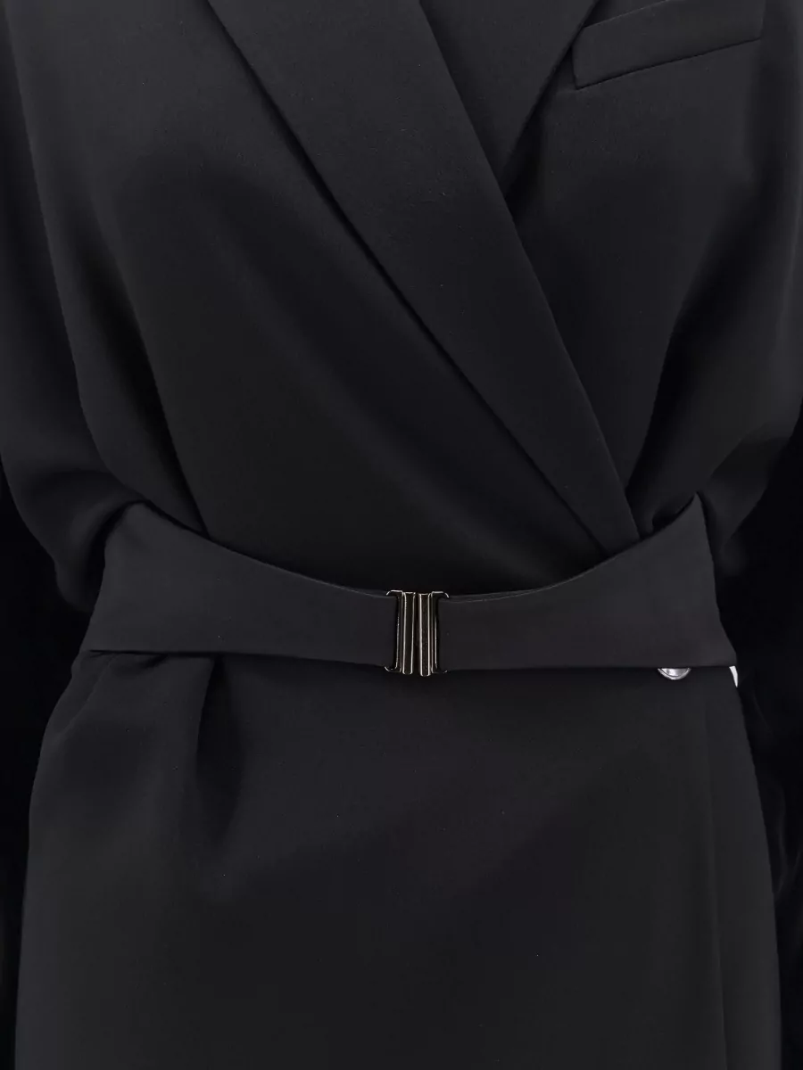 Brunello Cucinelli Silk Wrap Tuxedo Maxi Dress