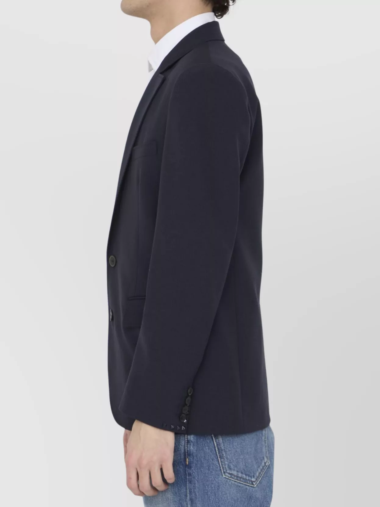 Valentino Garavani Jacket Wool Blend Peaked Lapels