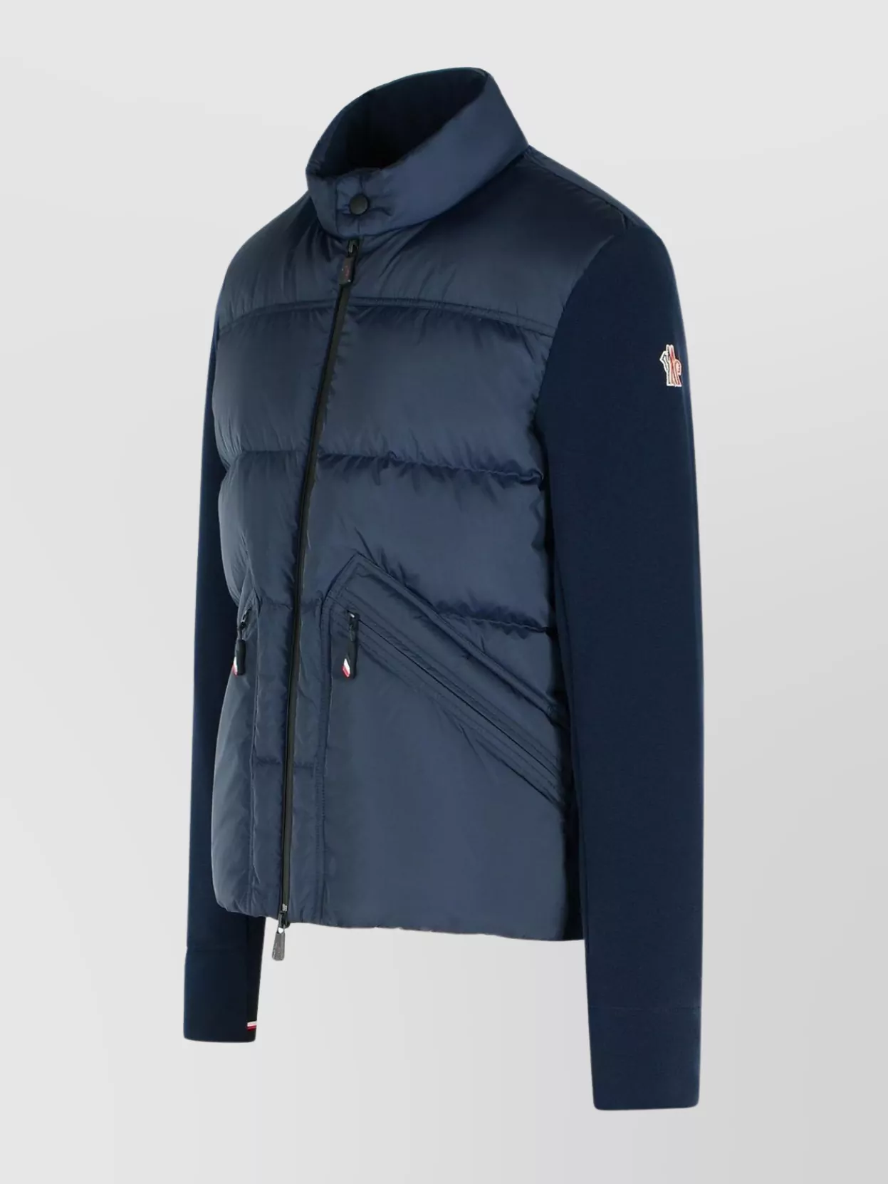 Moncler Grenoble Padded Cardigan With High Collar And Zipper