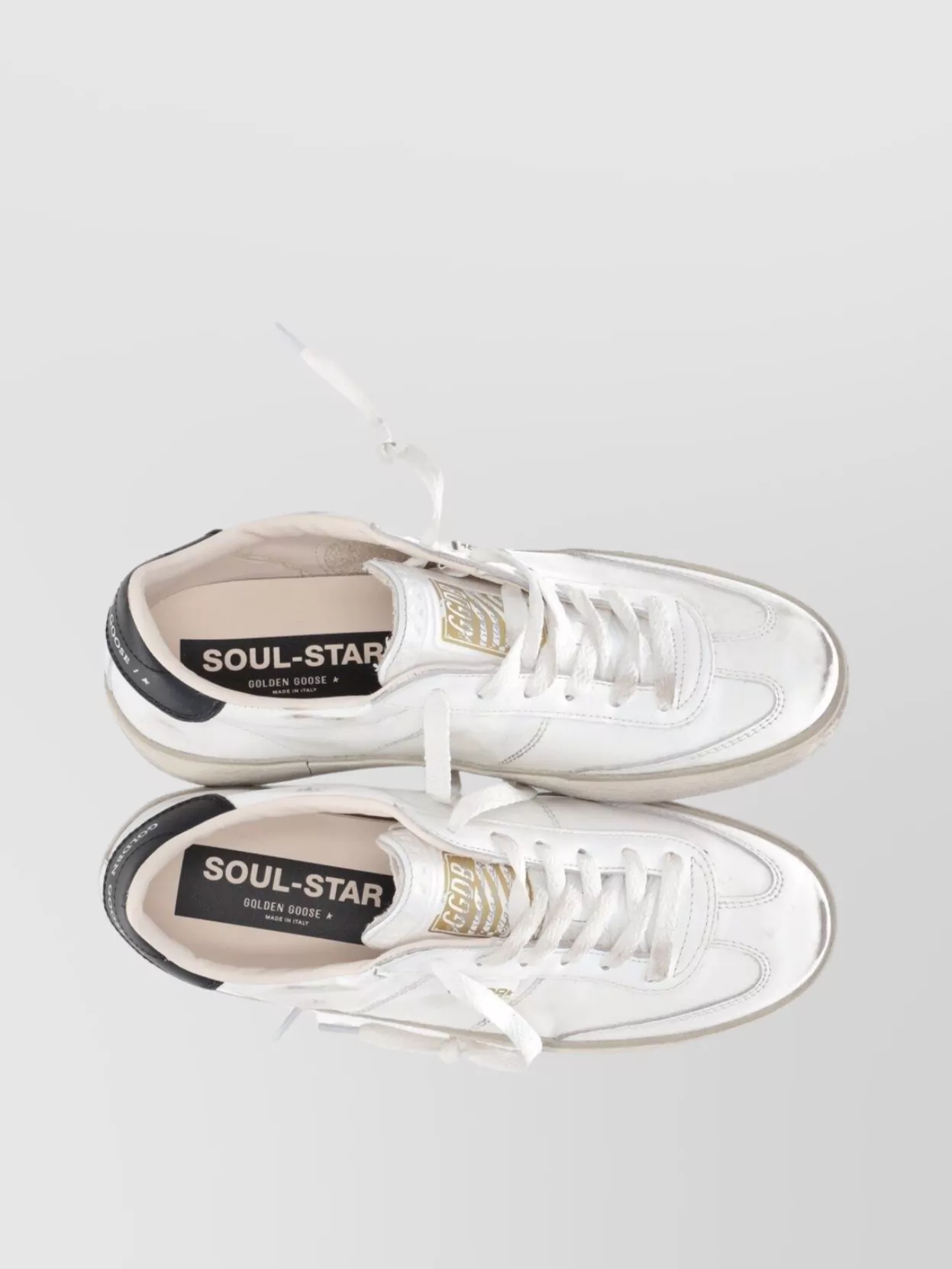 Golden Goose Handmade Leather Sneakers With Perforated Toe Cap