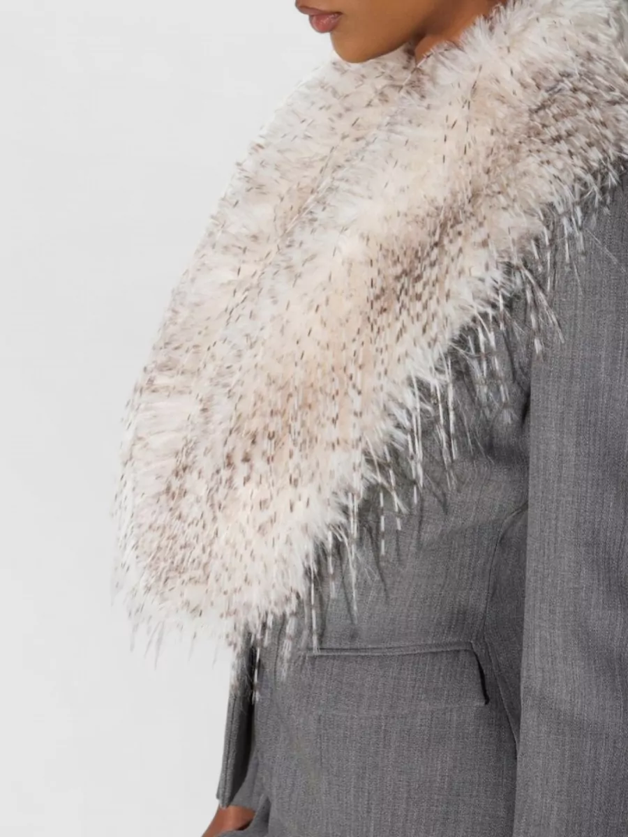 Elisabetta Franchi Wool Slim-Fit Evening Jacket