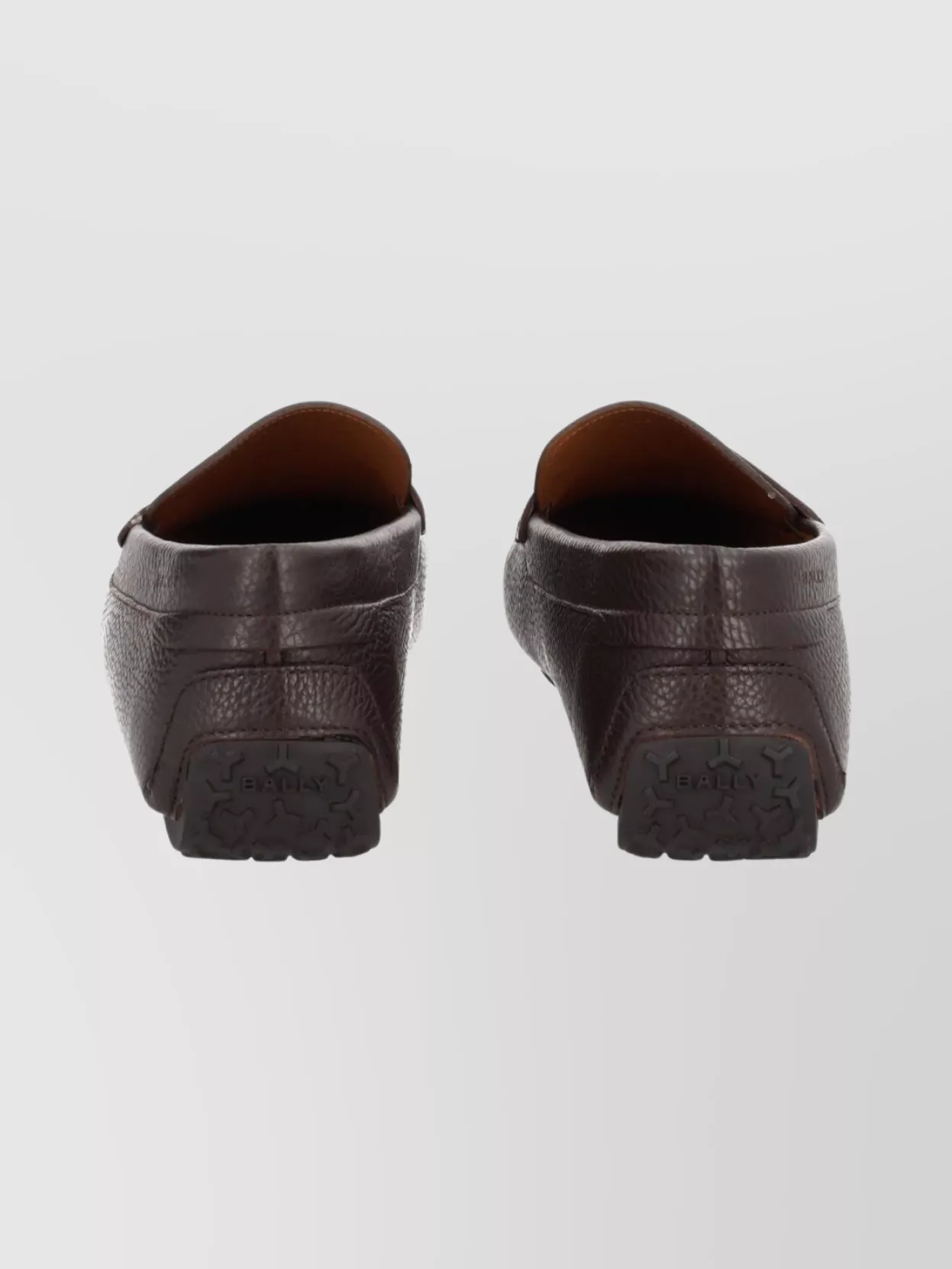 Bally Textured Leather Loafers Rubber Sole