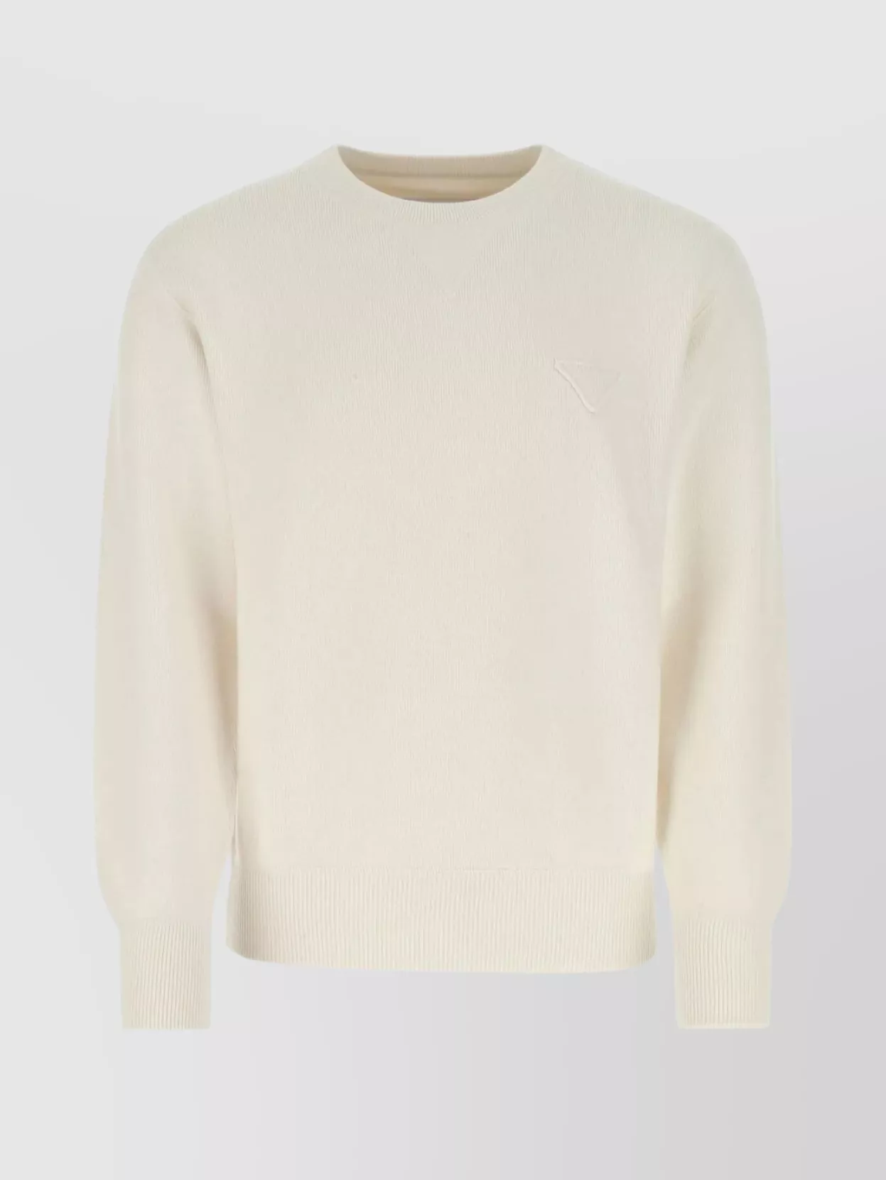 Shop Prada Stretch Cashmere Blend Crew Neck Sweater