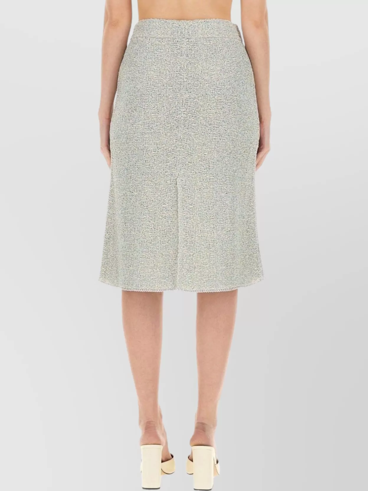 Shop Fabiana Filippi High-waisted Tweed Skirt Back Slit