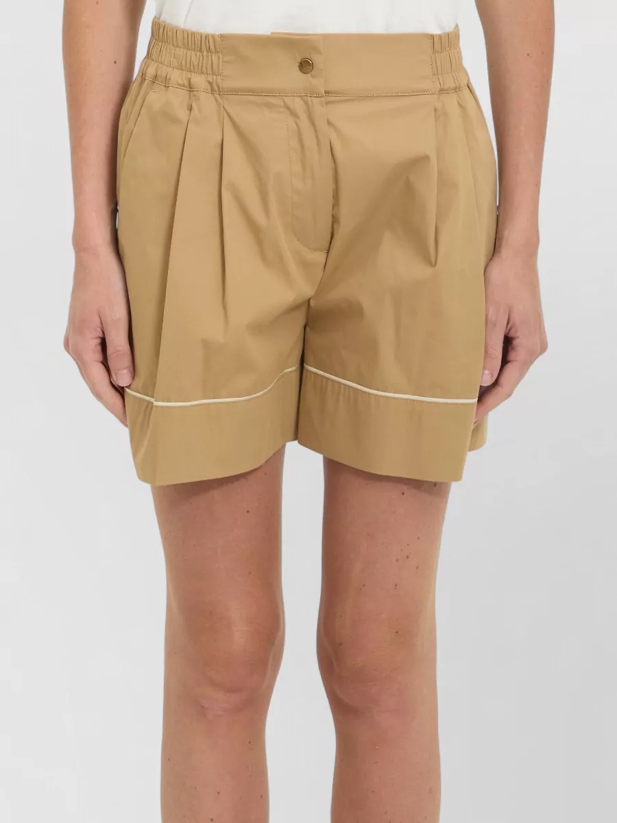 Moncler Cotton-blend cropped shorts