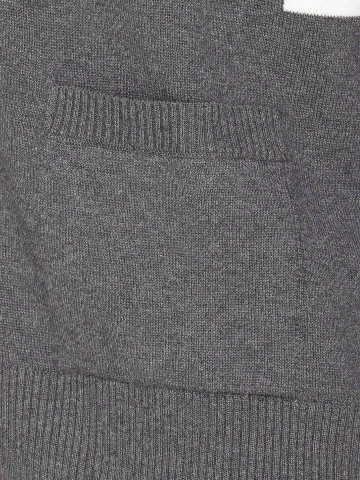 Shop Thom Browne Grey V-neck Cardigan Front Pockets